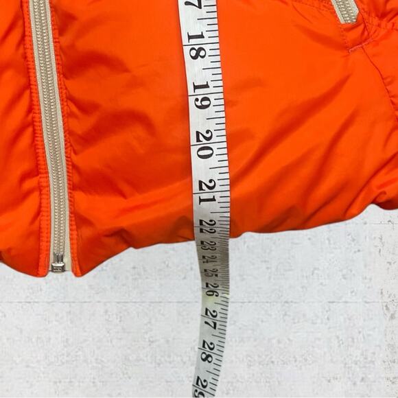 VTG 1995 NIKE Women’s Reversible Down Puffer Vest Size M Orange/Cream Sporty - Picture 13 of 15
